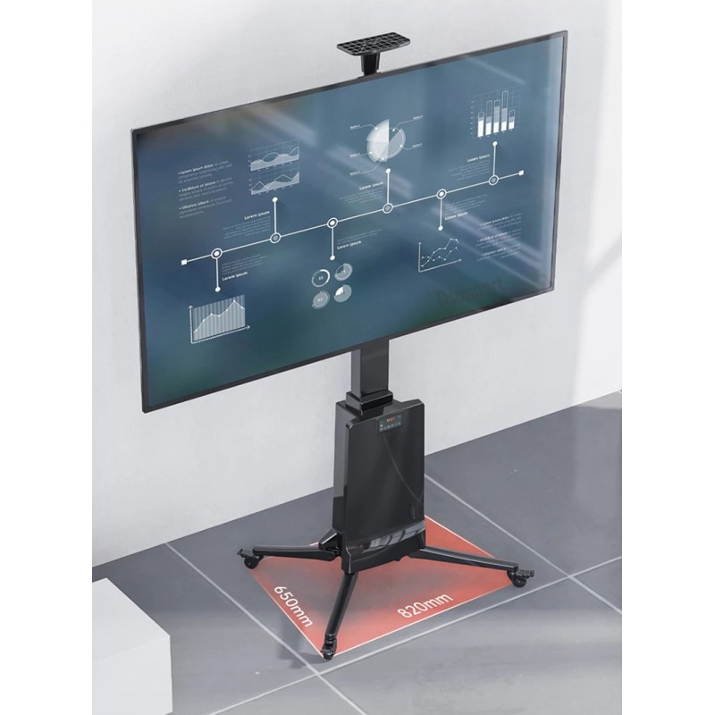 NBMounts Motorized TV Trolley - TW85 - up to 85'' & 68Kg Max Height 1.65m — Buy in Cyprus with Fast Delivery