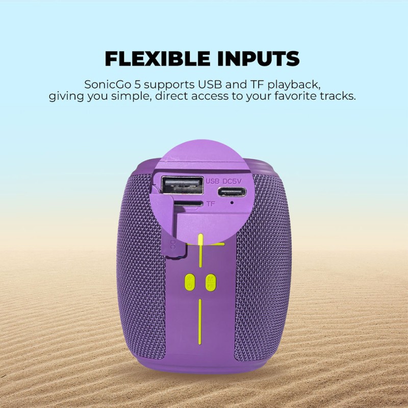 SonicGear Portable Speaker - SONICGO! 5 - TWS BT USB FM RGB Storm White — Buy in Cyprus with Fast Delivery