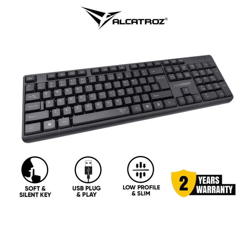 Alcatroz Keyboard - KB1000 - Silent Wired — Buy in Cyprus with Fast Delivery