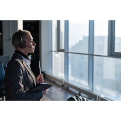 Yealink Headset - BH72 - Wireless Bluetooth NC with Retractable Mic, BT Dongle & Charging Stand Dual Teams Black