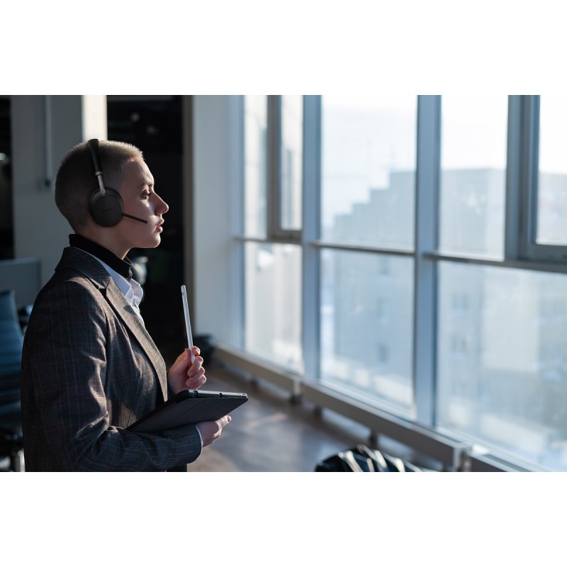 Yealink Headset - BH72 - Wireless Bluetooth NC with Retractable Mic, BT Dongle & Charging Stand Dual Teams Black