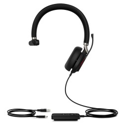 Yealink Headset Wired USB Dual-Mic Noice Cancelling USB-A with Bluetooth - UH38 - Mono Teams