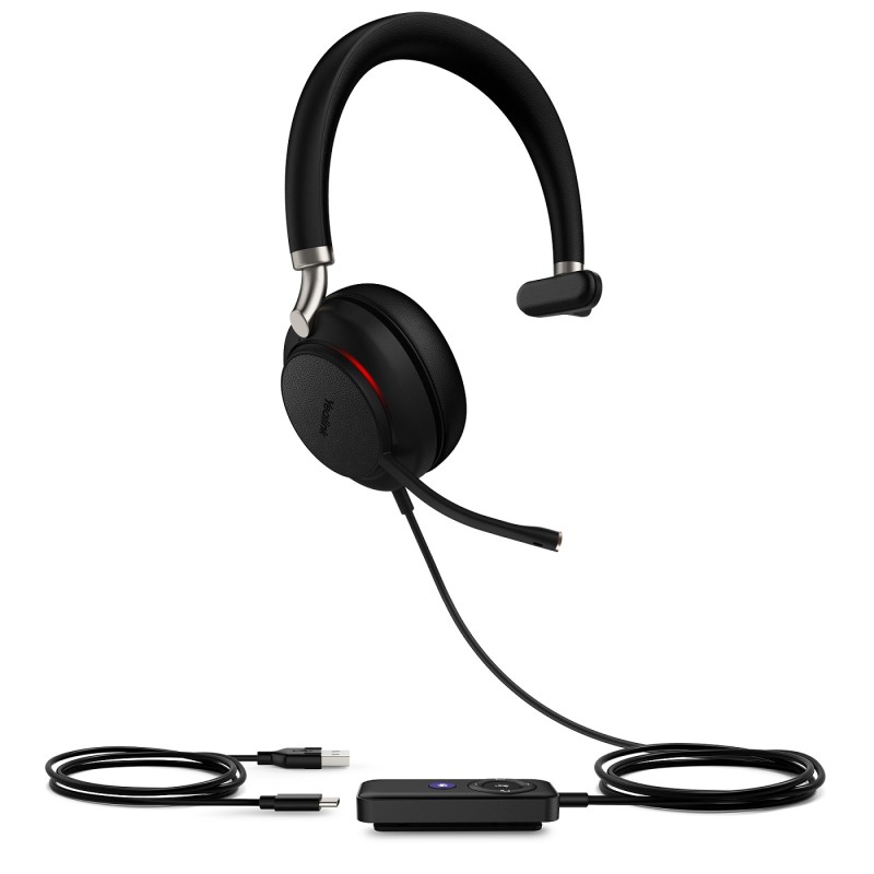 Yealink Headset Wired USB Dual-Mic Noice Cancelling USB-A with Bluetooth - UH38 - Mono Teams