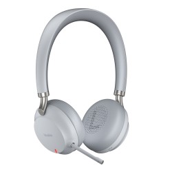 Yealink Headset - BH72 - Wireless Bluetooth NC with Retractable Mic, BT Dongle & Charging Stand Dual Teams Silver