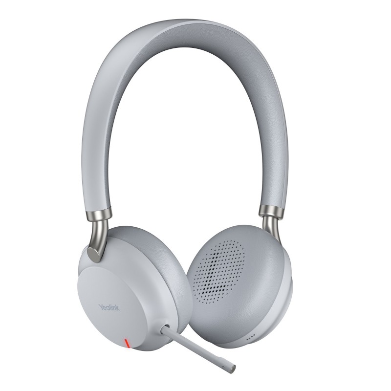 Yealink Headset - BH72 - Wireless Bluetooth NC with Retractable Mic, BT Dongle & Charging Stand Dual Teams Silver