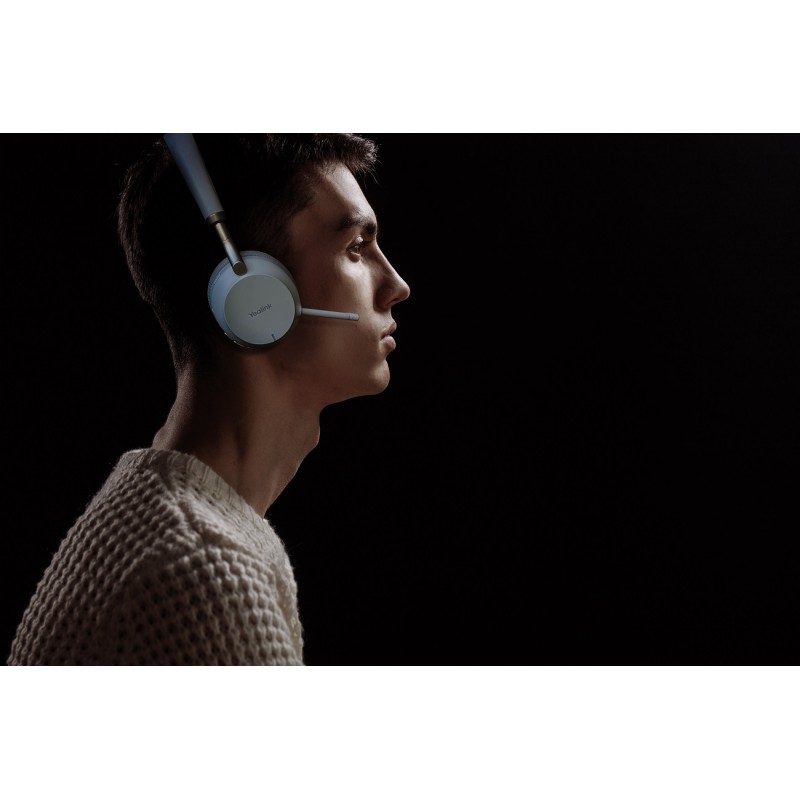 Yealink Headset - BH72 - Wireless Bluetooth NC with Retractable Mic, BT Dongle & Charging Stand Dual Teams Silver
