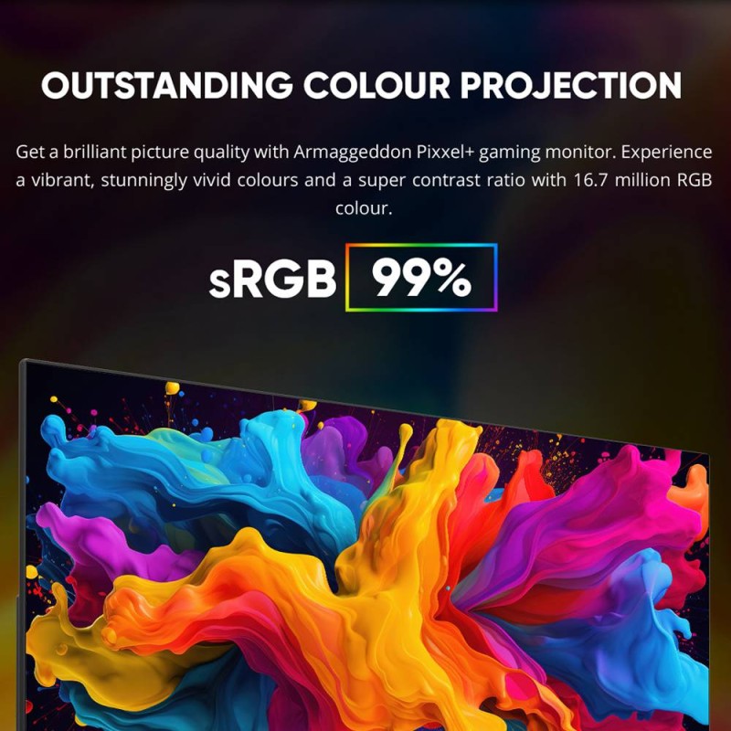 Armaggeddon PF24HD Super-100 - IPS Frameless Monitor 100Hz Black — Buy in Cyprus with Fast Delivery