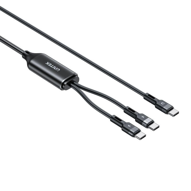 Unitek USB-C Cable - C14146ABK01-1.8M - PD100W 2-in-1 Dual Charging — Buy in Cyprus with Fast Delivery