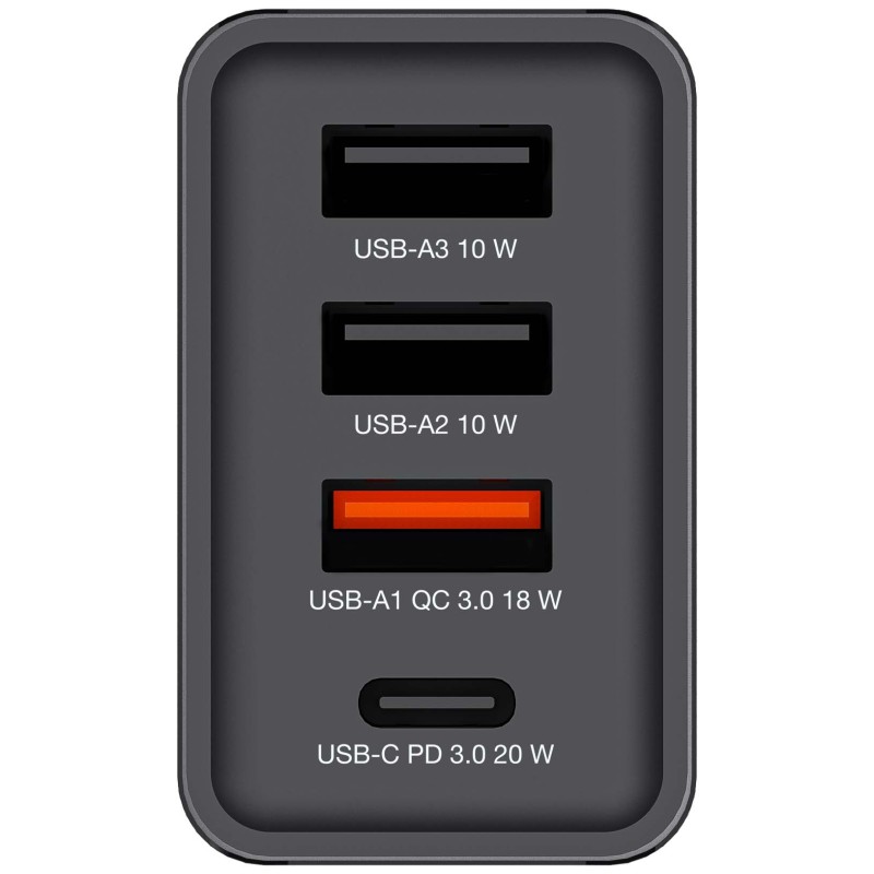 Verbatim Wall Charger - CHR-30EU1 - 30W EU Plug 1 x USBC20W 3 x USBA Black — Buy in Cyprus with Fast Delivery