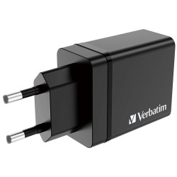 Verbatim Wall Charger - CHR-30EU1 - 30W EU Plug 1 x USBC20W 3 x USBA Black — Buy in Cyprus with Fast Delivery
