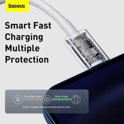 Baseus Superior Series Type-C to iP PD - 20W 1m White — Buy in Cyprus with Fast Delivery