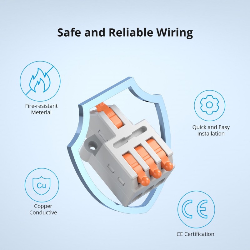Sonoff Quick Wire Connectors - D1-2 - Quick Wire Connectors (54 pcs) — Buy in Cyprus with Fast Delivery