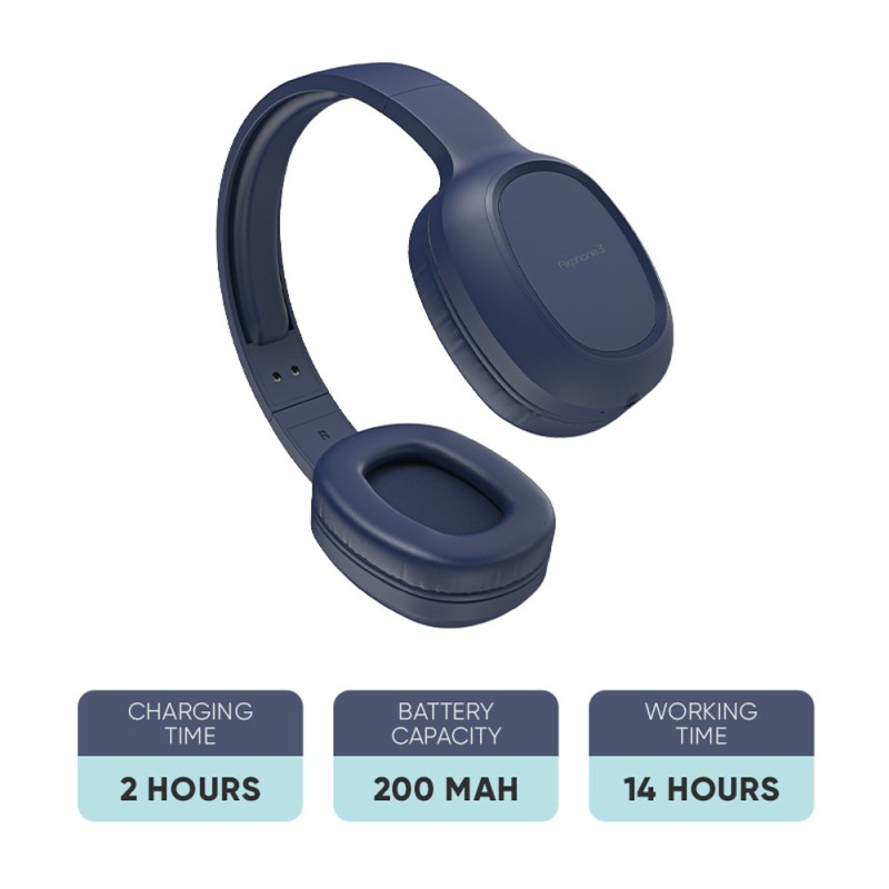SonicGear Headphones - AIRPHONE 3 - Bluetooth Type-C Indigo Blue — Buy in Cyprus with Fast Delivery