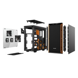 be quiet! Pure Base 600 Window - Mid Tower Case - Orange, ATX/mATX/Mini-ITX, 360mm Radiator Support