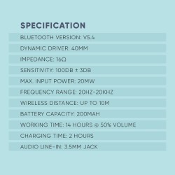 SonicGear Headphones - AIRPHONE 3 - Bluetooth Type-C Indigo Blue — Buy in Cyprus with Fast Delivery