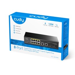 Cudy Switch PoE Gigabit - GS1010PS2 - 8PoE + 2GbE + 2SFP Uplink 120W — Buy in Cyprus with Fast Delivery
