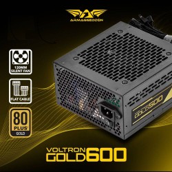 Armaggeddon Gaming PSU - 600W Certified 80+ Gold VOLTRON GOLD - Black — Buy in Cyprus with Fast Delivery