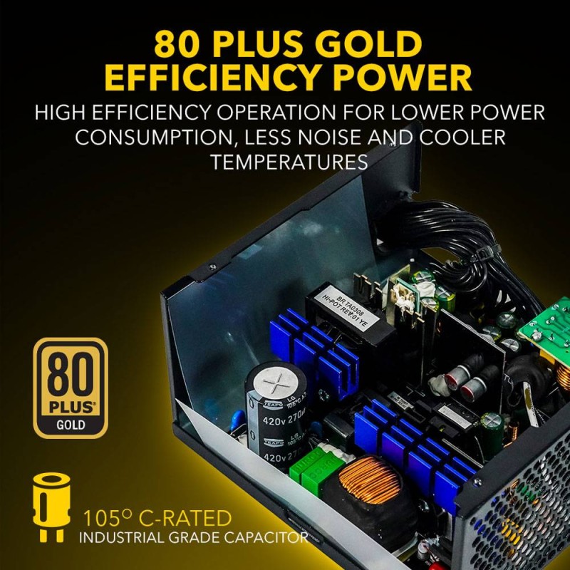 Armaggeddon Gaming PSU - 600W Certified 80+ Gold VOLTRON GOLD - Black — Buy in Cyprus with Fast Delivery