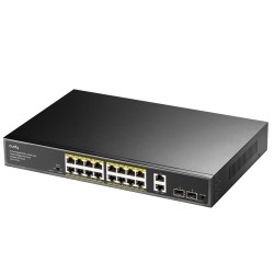 Cudy Switch PoE Gigabit 16PoE + 2GbE + 2SFP Uplink 200W - GS1018PS2 - 16PoE + 2GbE + 2SFP Uplink 200W