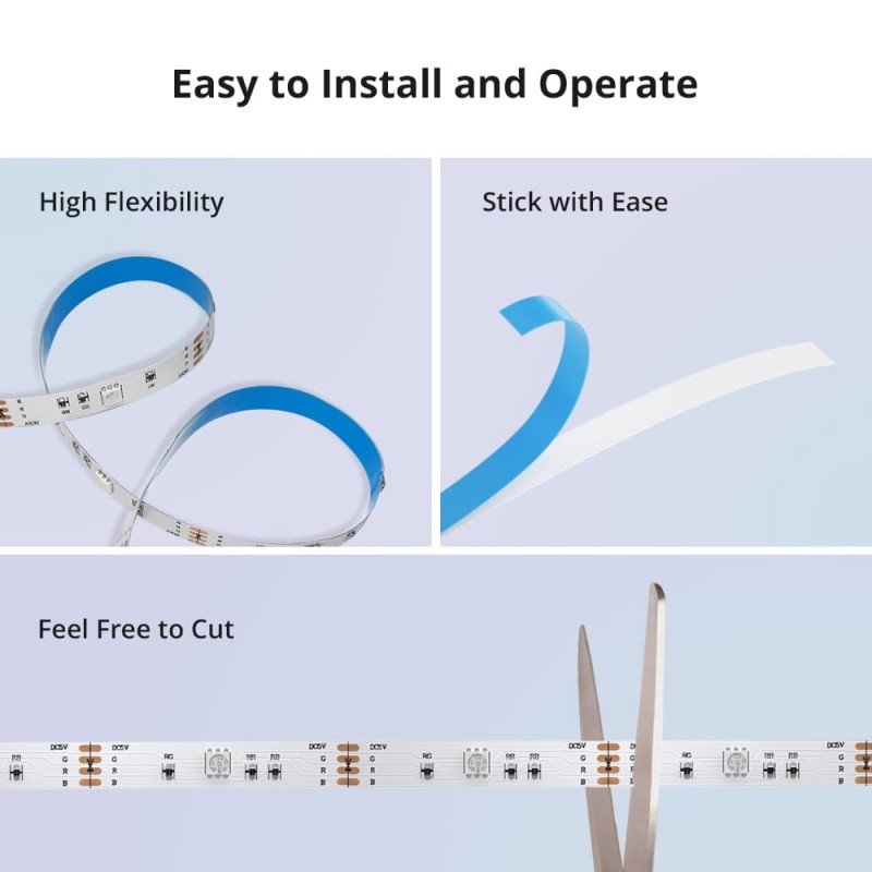 Sonoff Smart LED Light Strip - L3-5M - RGB Indoor IP54 Wi-Fi BT — Buy in Cyprus with Fast Delivery