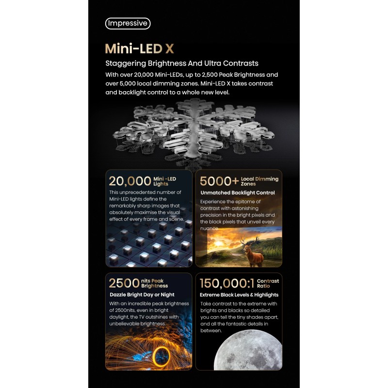 Hisense TV - 65UXKQ - 65'' 4K Smart QLED MINI LED 120hz Gaming TV — Buy in Cyprus with Fast Delivery