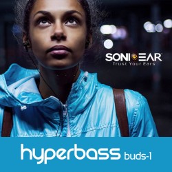 Sonicgear HYPERBASS BUDS Earphones - Gun Metal Black — Buy in Cyprus with Fast Delivery