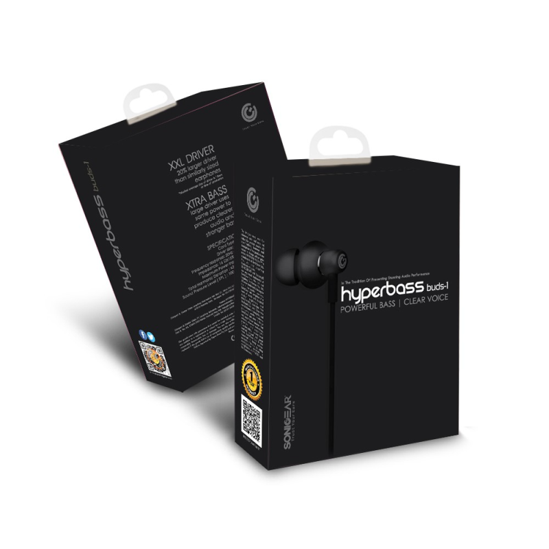 Sonicgear HYPERBASS BUDS Earphones - Gun Metal Black — Buy in Cyprus with Fast Delivery