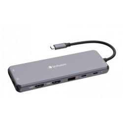 Verbatim USB-C 13-Port Hub - CMH-13 - Triple Display, 100W PD — Buy in Cyprus with Fast Delivery