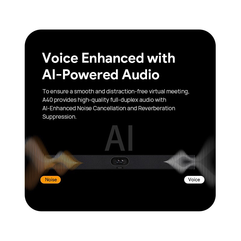 Yealink MeetingBar MS Teams Room System Android with BYOD & Screen Sharing Support - A40-010 - Remote Control MeetingBar