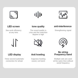 SonicGear WM2200UL - DUAL Gray 2 x Wireless 2.4GHz Rechargeable Microphone Handsets with LED Display