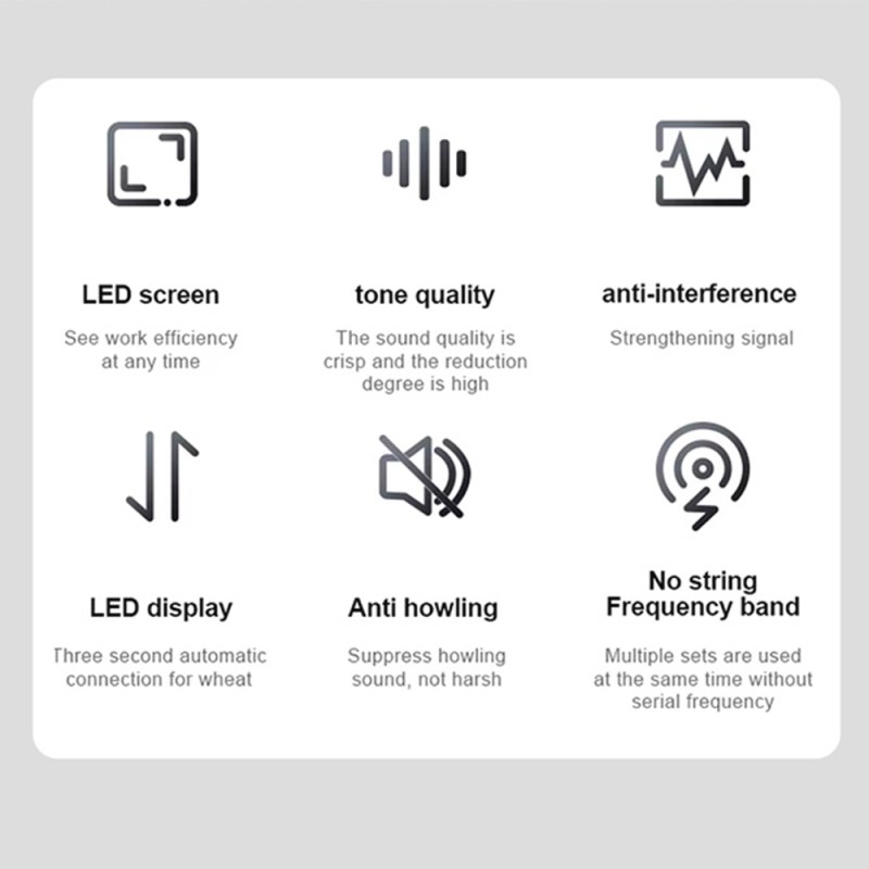 SonicGear WM2200UL - DUAL Gray 2 x Wireless 2.4GHz Rechargeable Microphone Handsets with LED Display