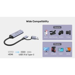 Unitek Capture Card HDMI to USB-C A 1080p - V1167A - HDMI to USB-C A 1080p — Buy in Cyprus with Fast Delivery