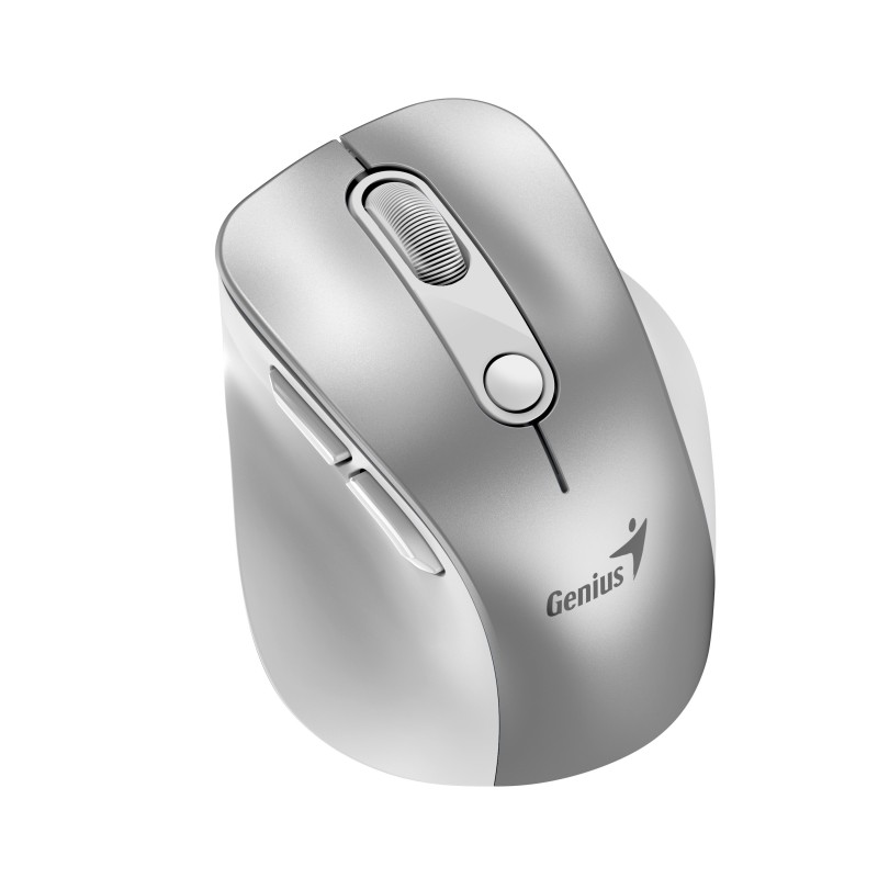 Genius Mouse - 9000S Pro - Wireless+BT Rechargeable Mini RGB Ergo Silver — Buy in Cyprus with Fast Delivery