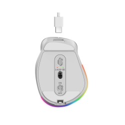 Genius Mouse - 9000S Pro - Wireless+BT Rechargeable Mini RGB Ergo Silver — Buy in Cyprus with Fast Delivery