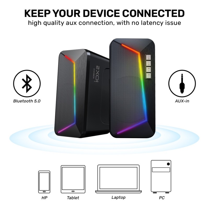 SonicGear Stereo Bluetooth PC Speakers - IOX 2 - Stereo Bluetooth PC Speakers — Buy in Cyprus with Fast Delivery