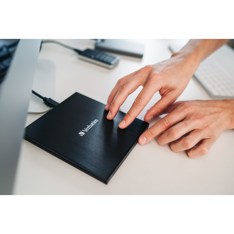 Verbatim External Slimline CD/DVD Writer - USB 2.0 Black — Buy in Cyprus with Fast Delivery
