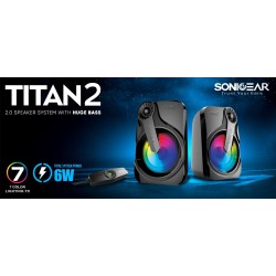 SonicGear USB Speakers - Titan2 - 2.0 12W 7LFX — Buy in Cyprus with Fast Delivery