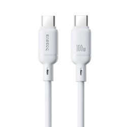 Baseus Cable USB-C to USB-C Silky Series - 1.0m 100W White — Buy in Cyprus with Fast Delivery
