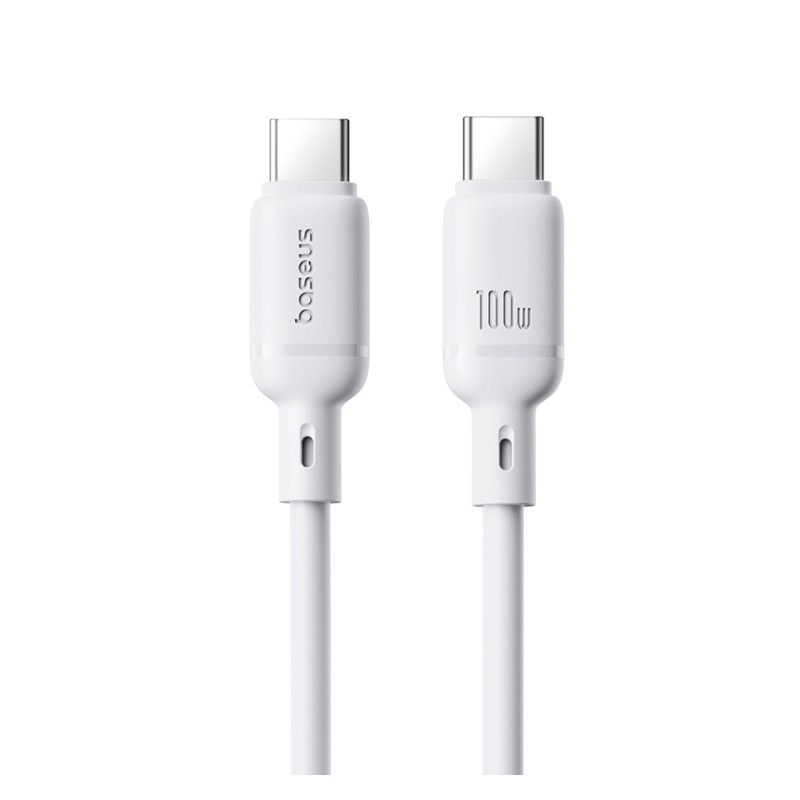 Baseus Cable USB-C to USB-C Silky Series - 1.0m 100W White — Buy in Cyprus with Fast Delivery