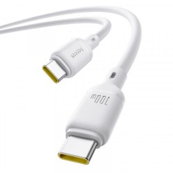 Baseus Cable USB-C to USB-C Silky Series - 1.0m 100W White — Buy in Cyprus with Fast Delivery