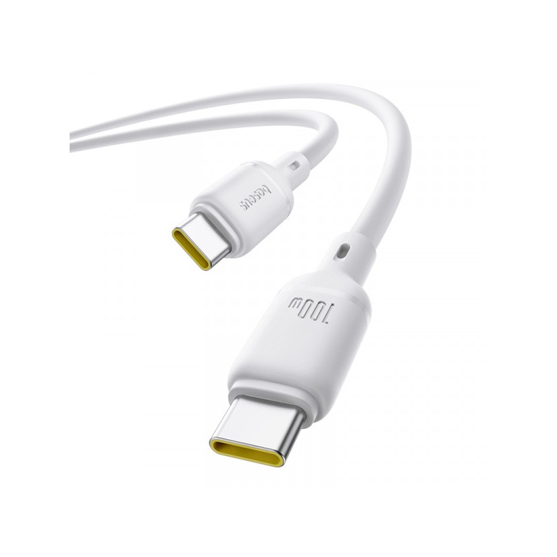Baseus Cable USB-C to USB-C Silky Series - 1.0m 100W White — Buy in Cyprus with Fast Delivery