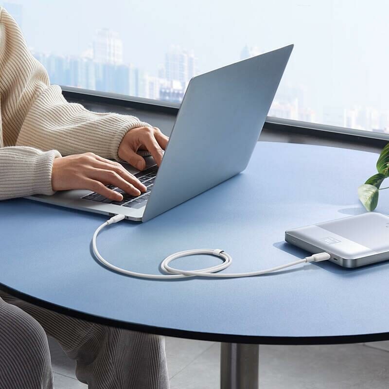 Baseus Cable USB-C to USB-C Silky Series - 1.0m 100W White — Buy in Cyprus with Fast Delivery