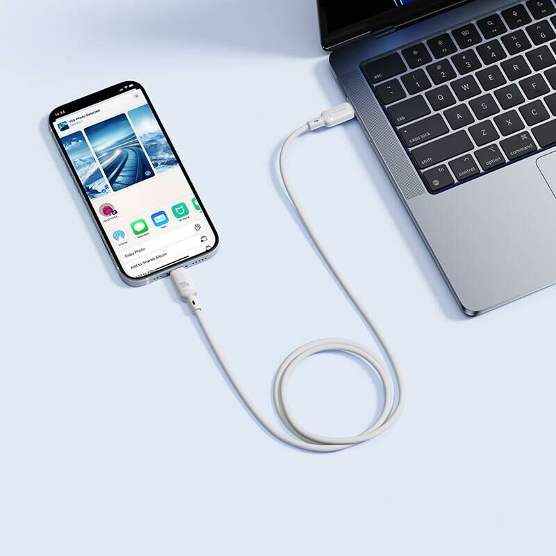 Baseus Cable USB-C to USB-C Silky Series - 1.0m 100W White — Buy in Cyprus with Fast Delivery