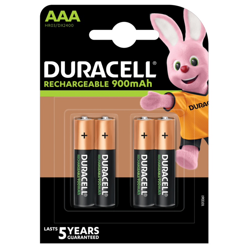 Duracell Rechargeable AAA Batteries - 900mAh 4pcs — Buy in Cyprus with Fast Delivery