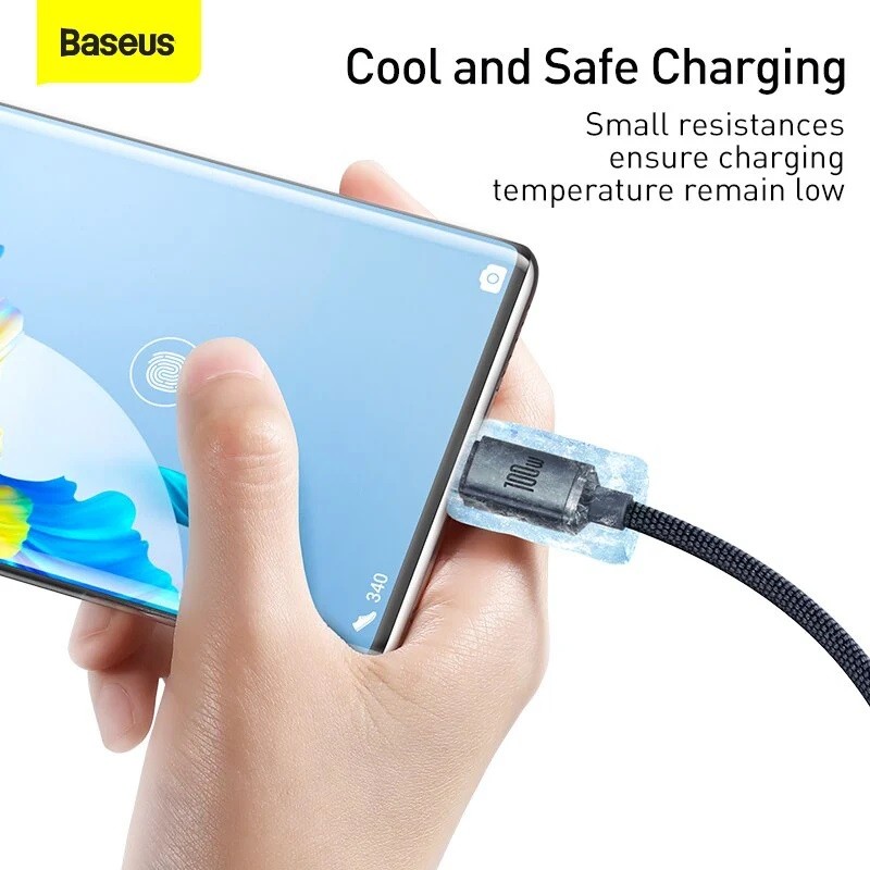 Baseus Crystal Shine USB-A to Type-C - 100W 1.2m Black — Buy in Cyprus with Fast Delivery