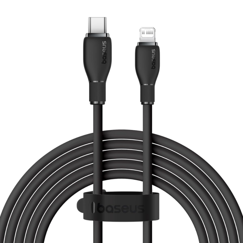 Baseus Cable Lightning to USB-C Pudding Series - 20W 1.2m Black — Buy in Cyprus with Fast Delivery