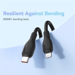 Baseus Cable Lightning to USB-C Pudding Series - 20W 1.2m Black — Buy in Cyprus with Fast Delivery
