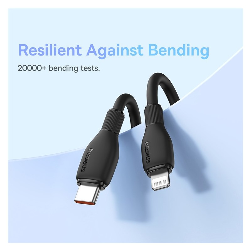 Baseus Cable Lightning to USB-C Pudding Series - 20W 1.2m Black — Buy in Cyprus with Fast Delivery