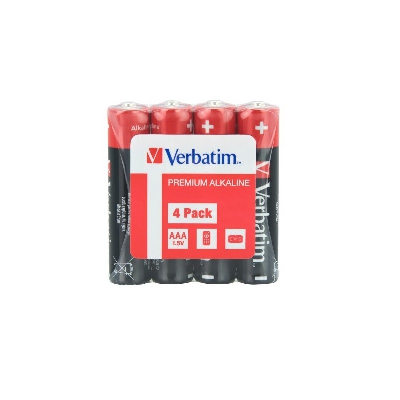 Verbatim Alkaline AAA 4pcs Batteries - Wrap — Buy in Cyprus with Fast Delivery