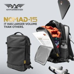Armaggeddon Gaming Bag with Lock, USB-C, Splashproof - NOMAD-15 - Carbon — Buy in Cyprus with Fast Delivery